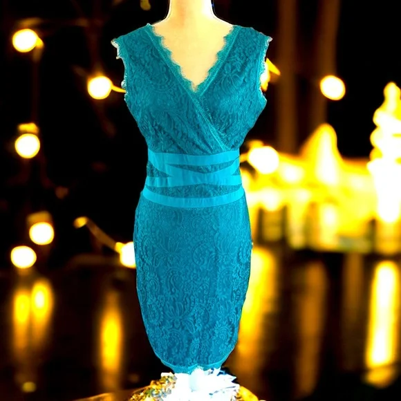 Phistic | Dresses | Turquoise Lace Dress | Poshmark